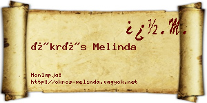 Ökrös Melinda névjegykártya