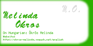 melinda okros business card